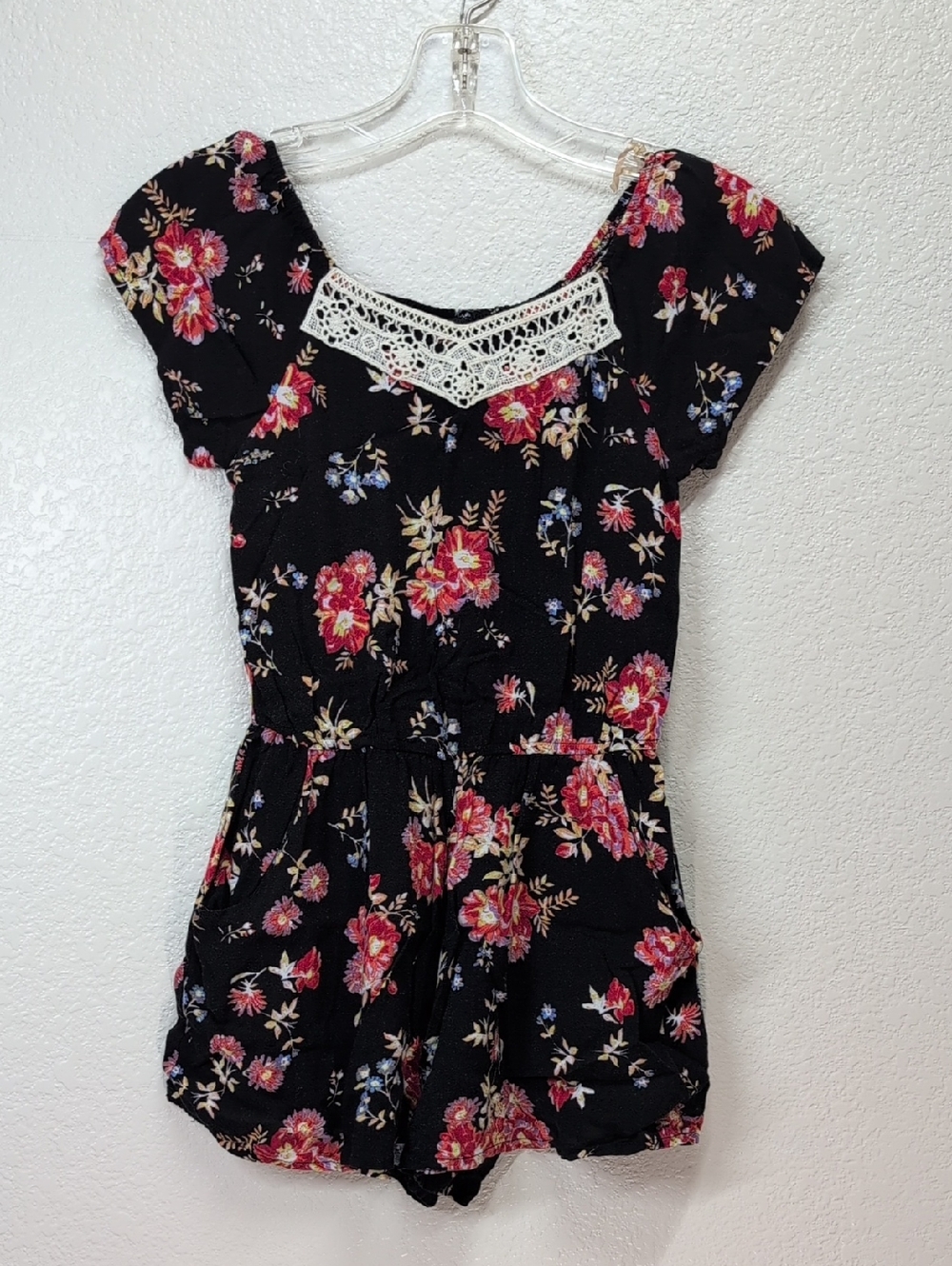 Art Class | Girls | Flower Print Romper Shorts
